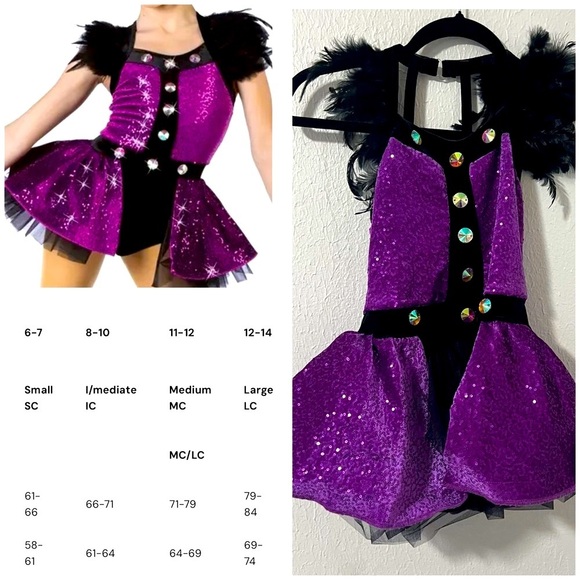 Weissman Don’t Forget My Love Dance Costume MC Medium (11-12) Velvet Feather Trm - Picture 1 of 10